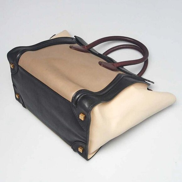 Celine Multicolor Leather Mini Luggage Tote Bag - Picture 3 of 12